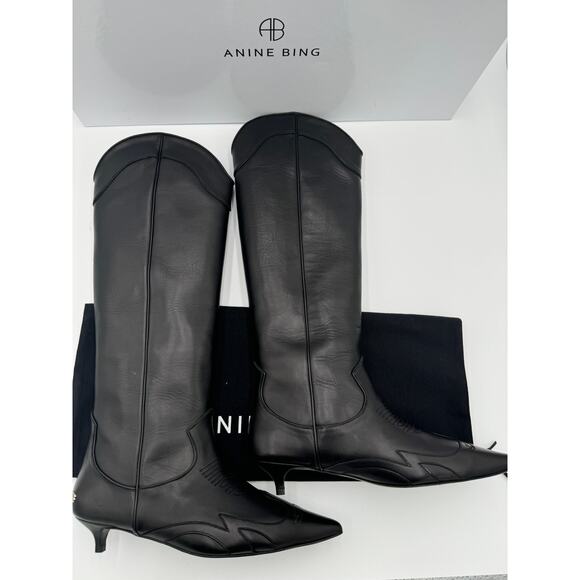 Anine Bing Tall Rae Leather Boots size 37 - Picture 4 of 11